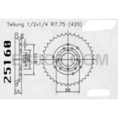 Rozeta pro Derbi 25160CZ48